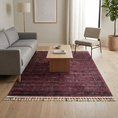 Gulzar Rug – Heritage Charm in Deep Red