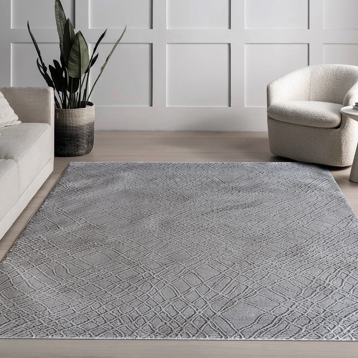 Sign Rug – Artistic Balance with a Touch of Beige