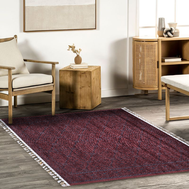 Gulzar Rug – Heritage Charm in Deep Red