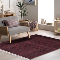 Gulzar Rugs - Red Elegance with a Modern Touch